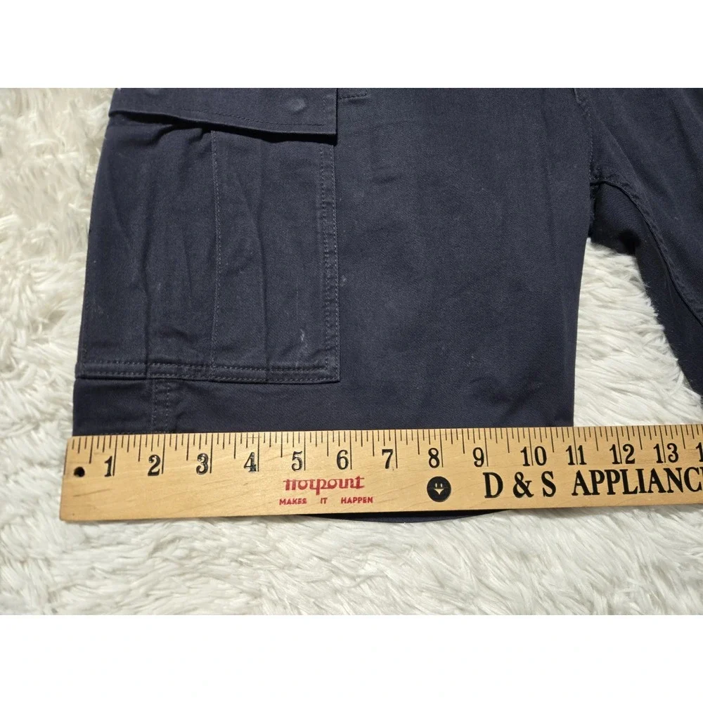Levis Mens Navy Blue‎ Ripstop Cargo Shorts Size W34 Distressed Pockets